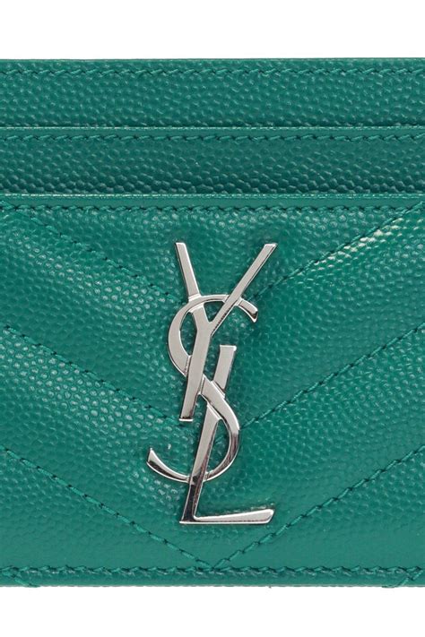 ysl grained leather card holder|ysl card holder australia.